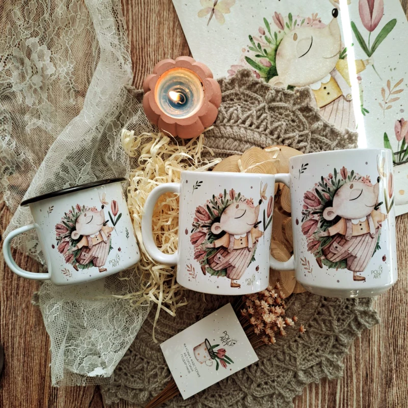 Cup "Spring Hedgehog"