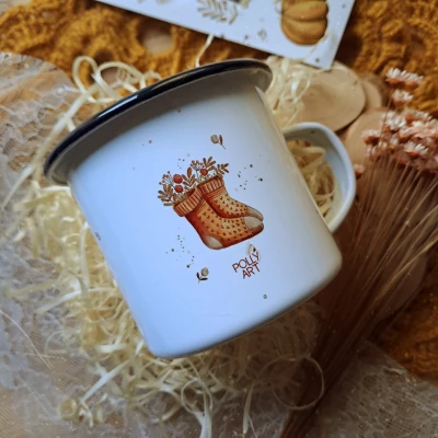 Enamel mug "Carrot stories"