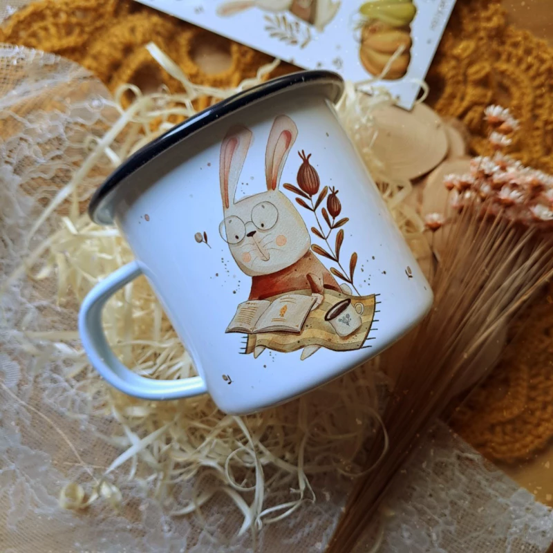 Enamel mug "Carrot stories"