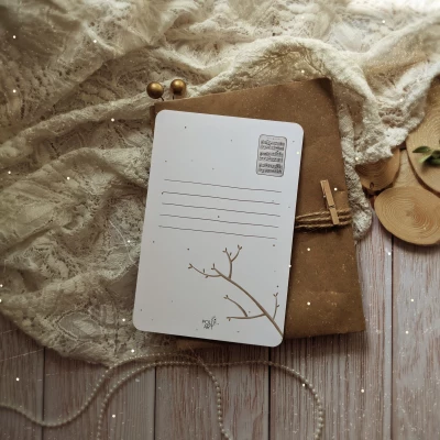 Postcard with music in the heart Drum