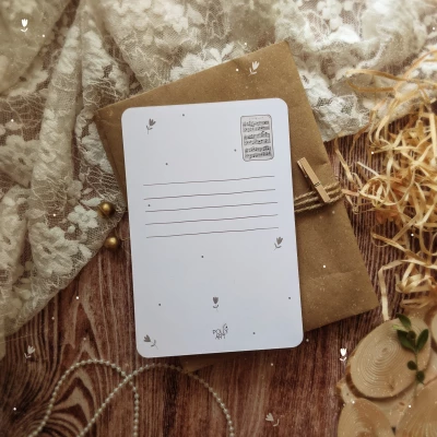 Postcard with music in the heart of the Guitar